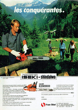 Publicité Advertising 0924  1985  Yvan Béal tronçonneuse Iseki- Shindaiwa conqué