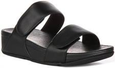 Fitflop Lulu Réglable Cuir Support Voûte Femme Sandales en Noir 3 - 8