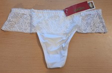 String tanga blanc dentelle - string,