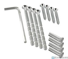 Kit de fixation en acier inoxydable pour béquilles en acier inoxydable.