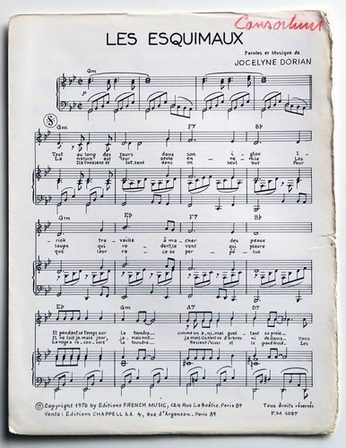 Partition vintage sheet music