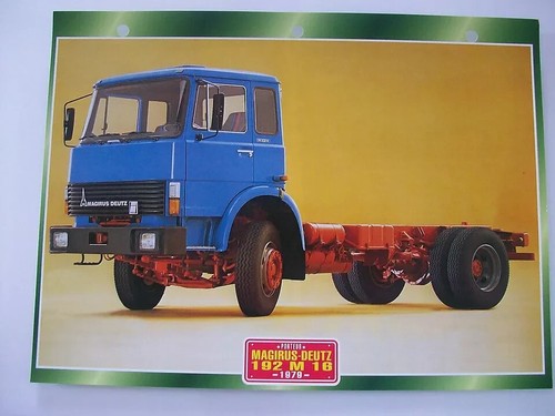 Carte fiche camion - carte,