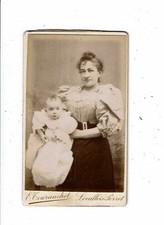 photographie cdv Femme bébé