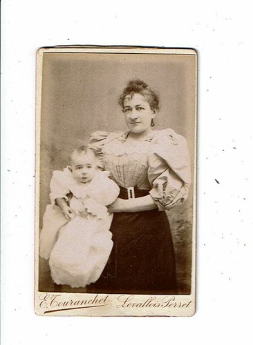 Photographie cdv femme bébé - cdv,
