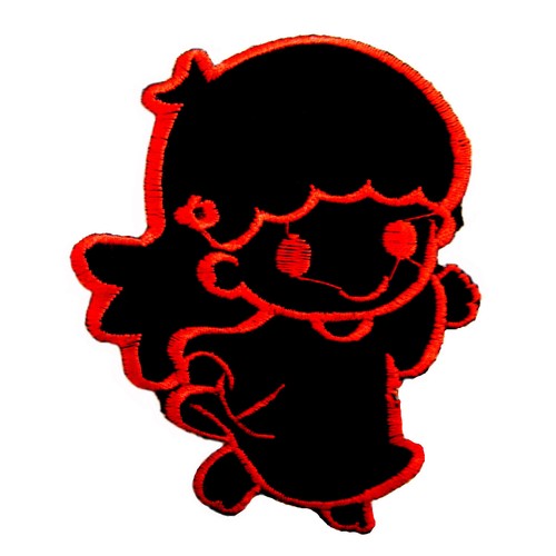 Sticker ecusson fillette noir - fillette,