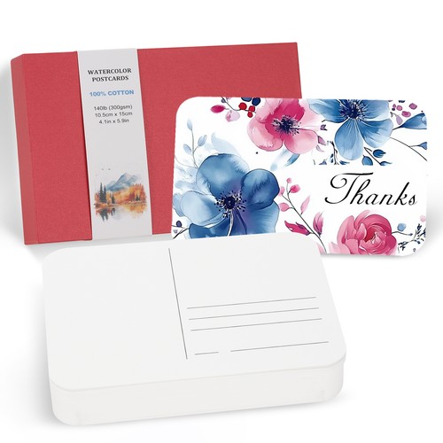 60 Cartes Postales Aquarelle