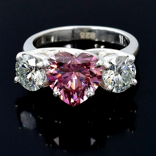 Bague argent 925 diamant - argent,
