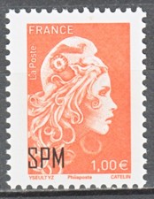 Saint-Pierre-et-Miquelon - Marianne engagée - Timbre gommé 1 € - Philaposte