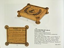 Outsider Brut Art Manifesto Engraved on Wood in the style of Jeannot's Floor