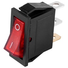 Interrupteur a bascule ON OFF  Bipolaire 28x10mm 250V 15A ROUGE 3 B5172