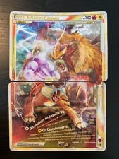 Lot Cartes Pokémon : Entei & Raikou Légende 90/95 + 91/95 Déchaînement Français