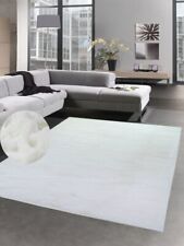 Tapis doux fausse fourrure peaux lavable blanc