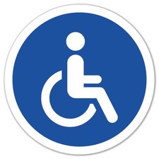4X Autocollant handicapé de