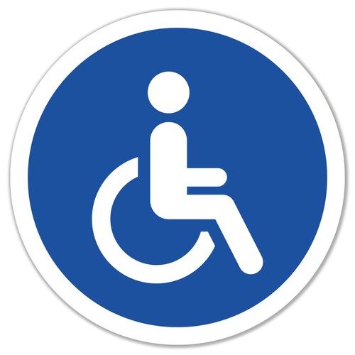 Autocollant handicapé de - 4x,