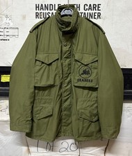 GENUINE RARE US NAVY SEABEES VIETNAM M65 FIELD JACKET OG 1972 EX COND !! MED REG