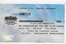 RARE / TICKET BILLET DE CONCERT - RAMMSTEIN : LIVE A PARIS ( FRANCE ) 2005