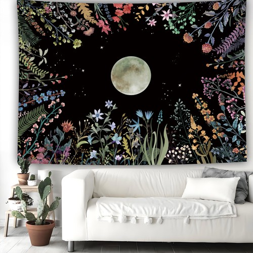 1pc garden moon night - garden,, sky