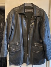 Veste en cuir véritable homme HM-Moden taille L