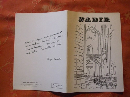 Poésie revue nadir 1981 - poésie,