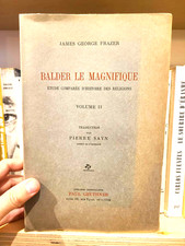 FRAZER (James George) | Balder le Magnifique | Geuthner, 1931 et 1934
