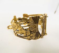 Bracelet en bronze design pharaon EgyptIen M. BUFFET Vintage 1970s