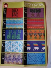 Cartes perforées Toyota pour machine à tricoter  N° 1001-1010