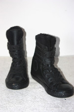 Converse baskets Montantes Fourrées cuir T 34 TBE