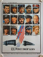 Affiche Cinéma UN PONT TROP LOIN 1977 ATTENBOROUGH Bogarde Kaan Caine Fox 40x60
