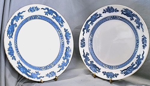 Paire assiette bleu blanc - paire,