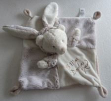 S4. Mon doudou SIMBA NICOTOY OURS capuche oreille LAPIN beige blanc TTBE