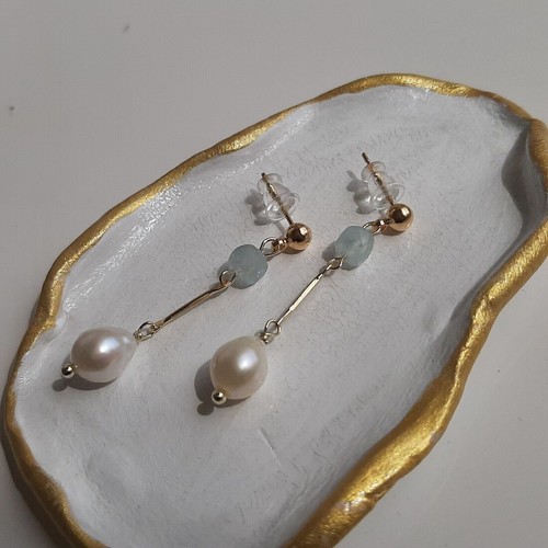 Boucles oreilles perles de - d'oreilles,