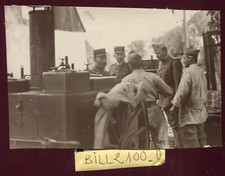 photo ancienne . Militaire . régiment . guerre . Officiers . cantine 