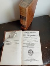 Dictionnaire des synonymes langue Francaise 1824 Ed. Mme Veuve DABO Paris