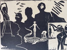 Rare estampe signée Barbara