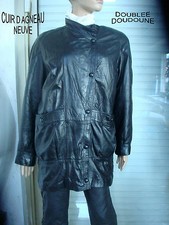 VESTE MANTEAU EN CUIR AGNEAU