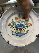 Faience ancienne assiette - faience,