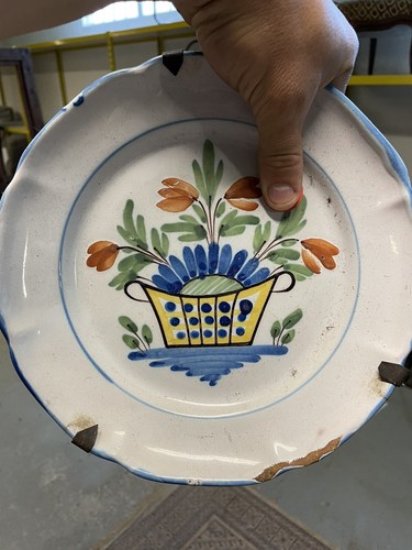 Faience ancienne assiette - ancienne,