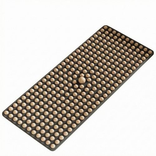Tapis massage pieds base noire - tapis,