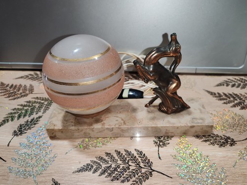 Vintage lampe art - déco, biche