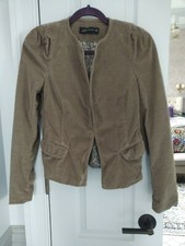 Zara Woman Tan Camel Corduroy Spring Jacket XS