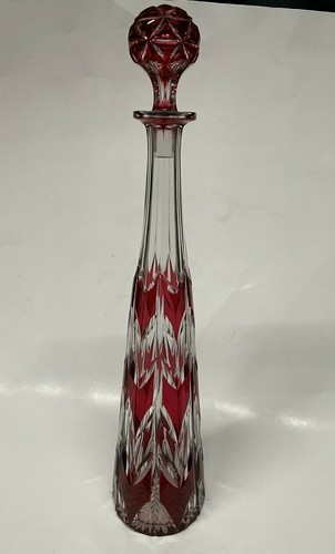Hand cut crystal overlay - cut,