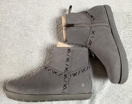 Bottines cuir nubuck marque - nubuck,