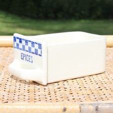 Ancien tiroir de meuble à épices modèle épices / Badonviller style Lustucru