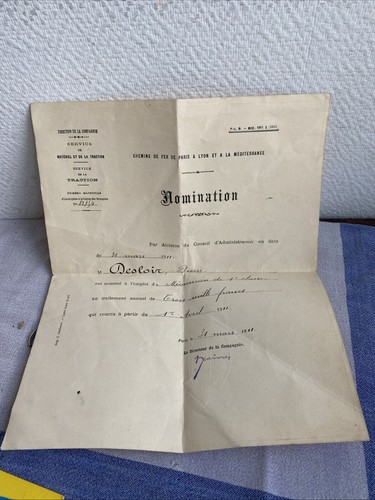 Ancien document nomination - document,