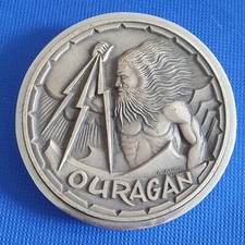  TAPE DE BOUCHE Marine Nationale  OURAGAN.  Diamètre du bronze 8 cm