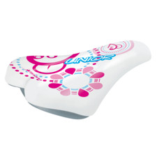 Selle Bassano Sellino Vélo Fille Blanche Rose En Polyuréthane Confortable