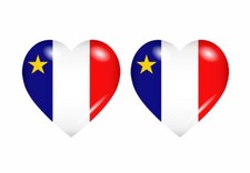 2x Autocollant sticker drapeau