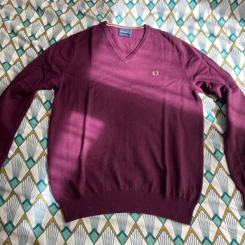 Pull fred perry bordeaux - pull,
