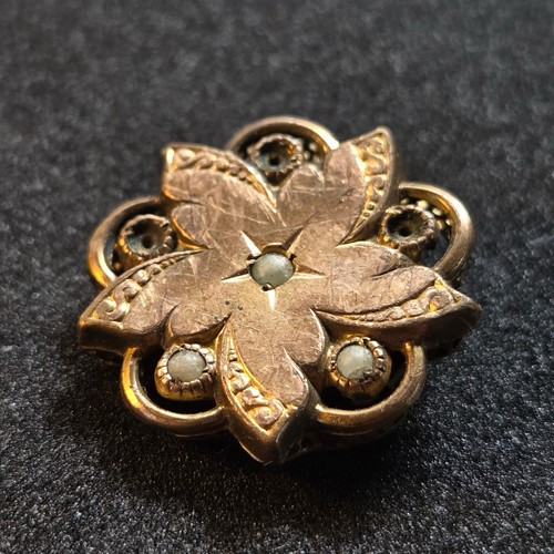 Broche plaqué art nouveau - plaqué,