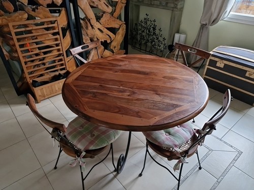 Table ronde bois diamètre - bois,